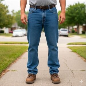 Wrangler Relaxed Fit Jeans‎ Men Size 38x29 Actual 36x29 Blue Denim Pants Cowboy